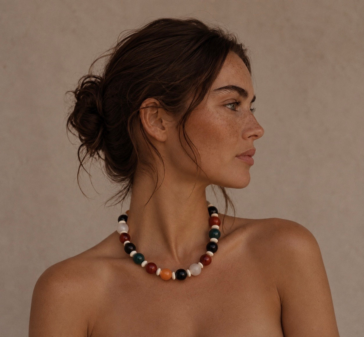 Salma Natural Agate Necklace