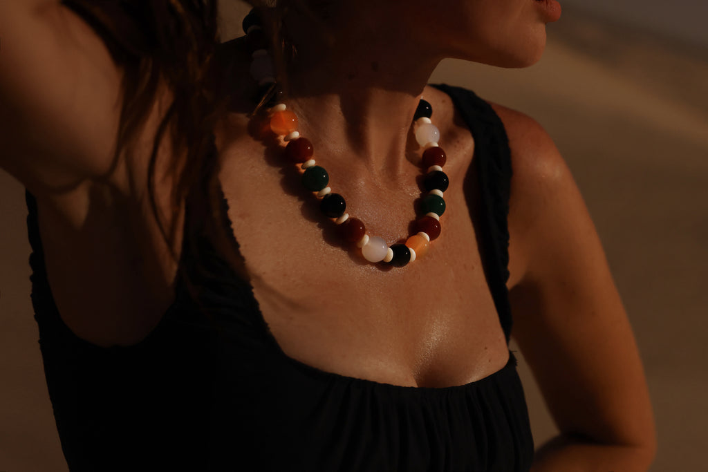 Salma Natural Agate Necklace